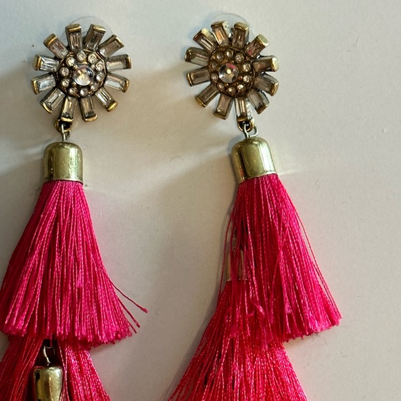 BaubleBar Pink Tassel Earrings - Picture 2 of 5